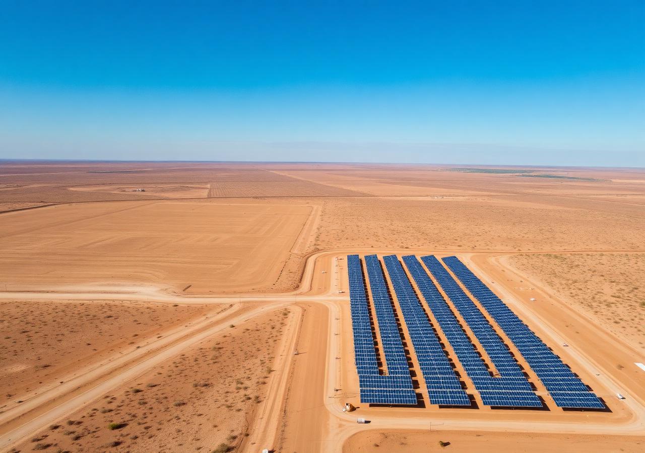 Aerial view of Caprock Solar Adjacency in Andrews County